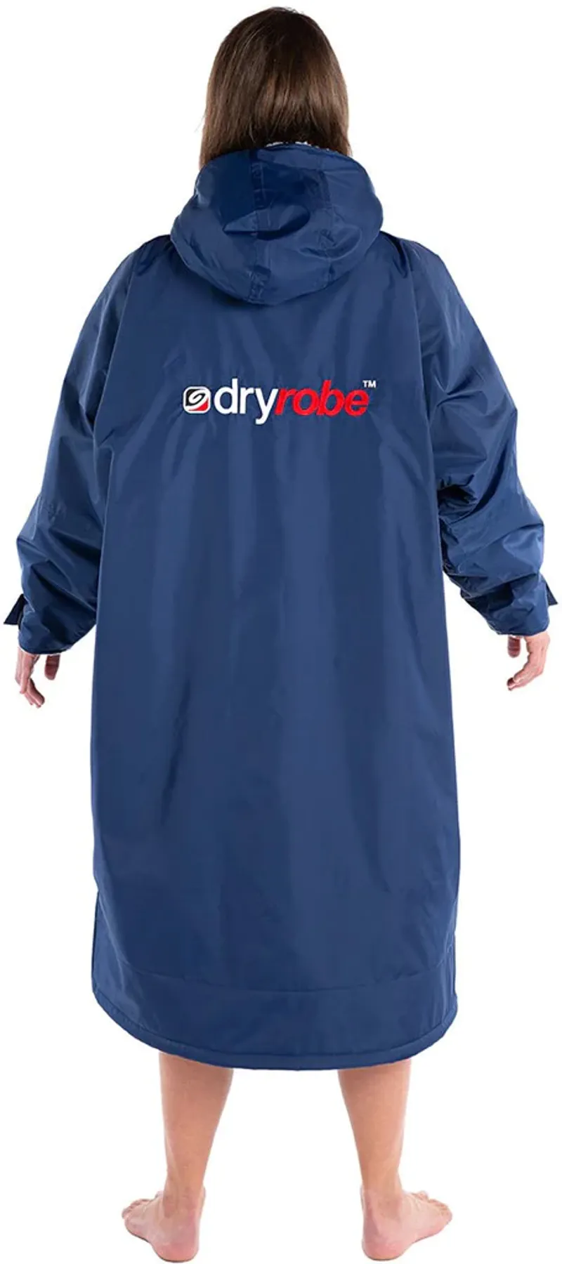 Dryrobe Adult Advance Long Sleeve Change Robe V3 S Navy Blue/Grey-5